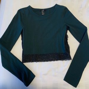 long sleeve crop top